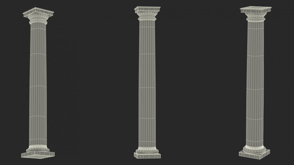 Tuscan Order Classical Column 3D model