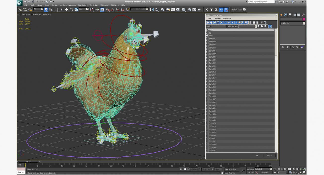 Chicken Rigged 3D model