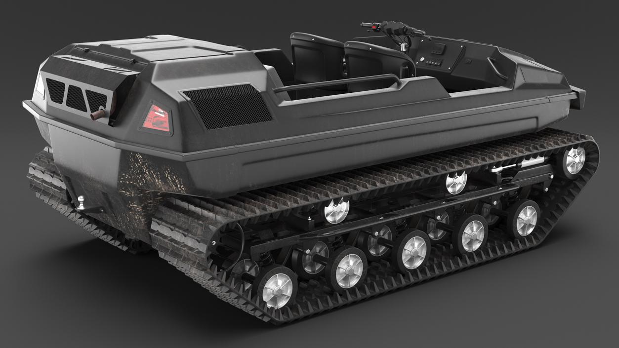 3D model Dirty All Terrain Vehicle No Roof Rigged