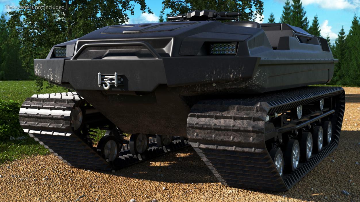 3D model Dirty All Terrain Vehicle No Roof Rigged