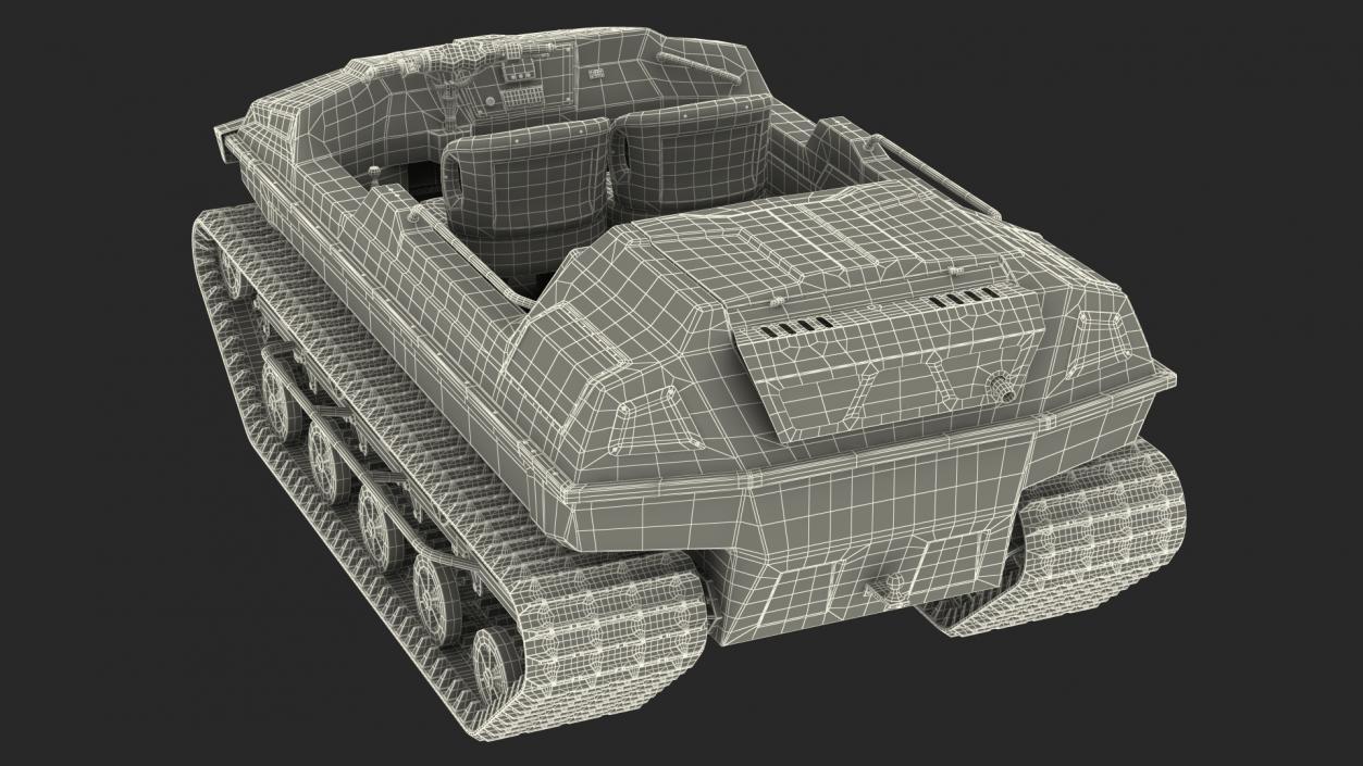 3D model Dirty All Terrain Vehicle No Roof Rigged