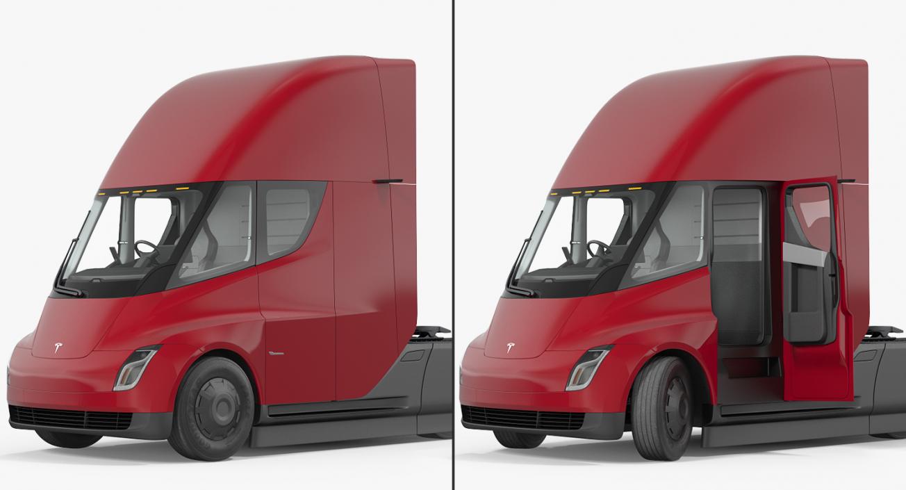 Tesla Semi Truck Simple Interior 3D