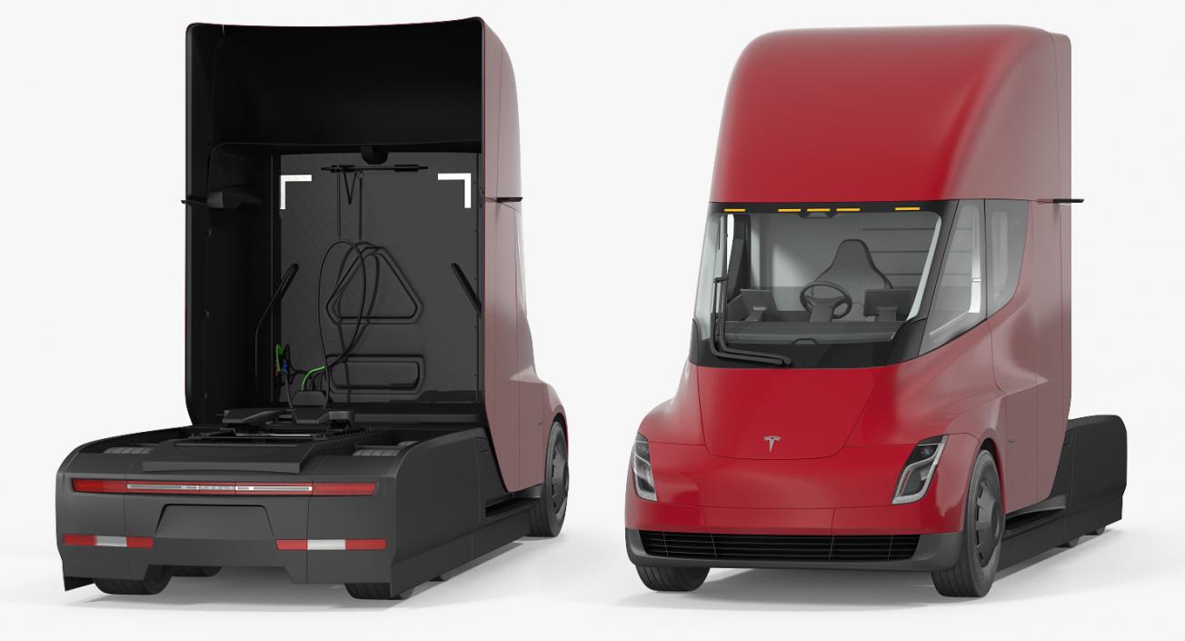 Tesla Semi Truck Simple Interior 3D