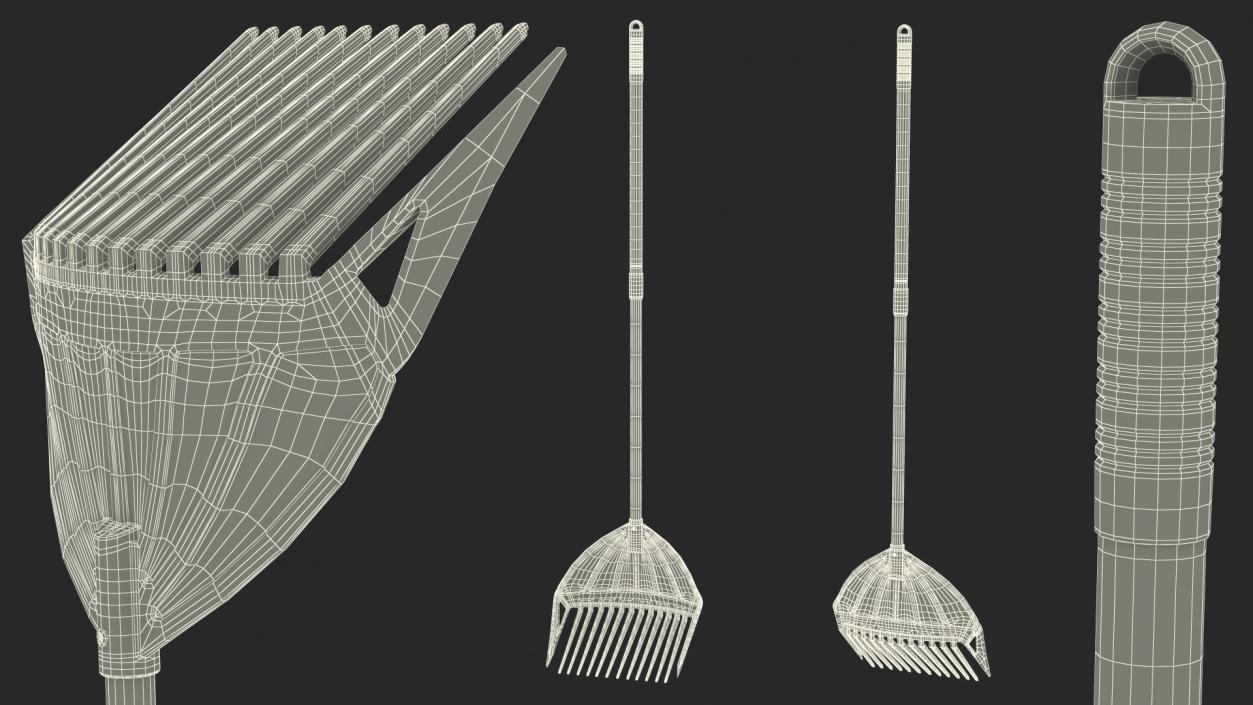 Multipurpose Combined Rake Shovel Sieve 3D model