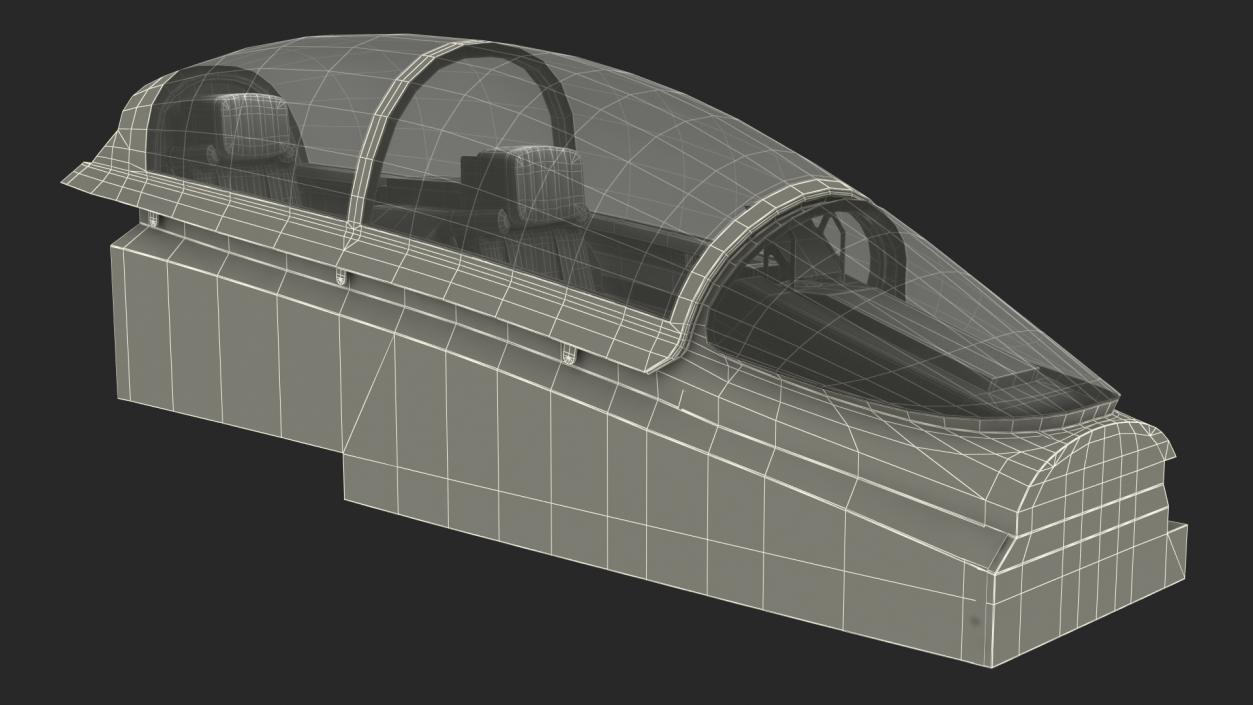 3D Fighter Aircraft Tandem Cockpit