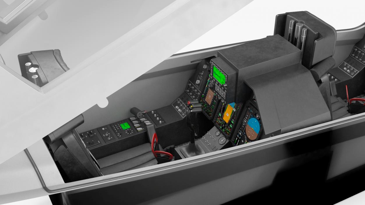 3D Fighter Aircraft Tandem Cockpit