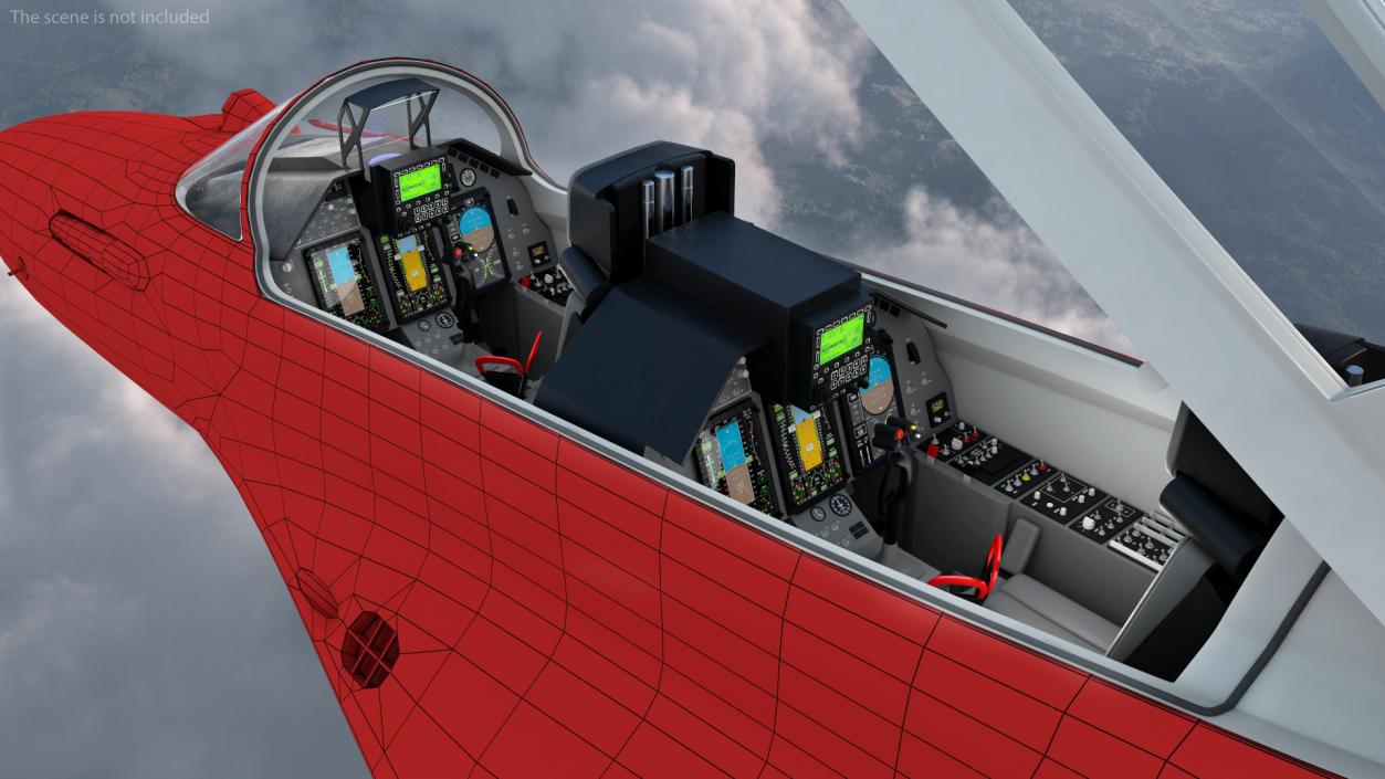 3D Fighter Aircraft Tandem Cockpit