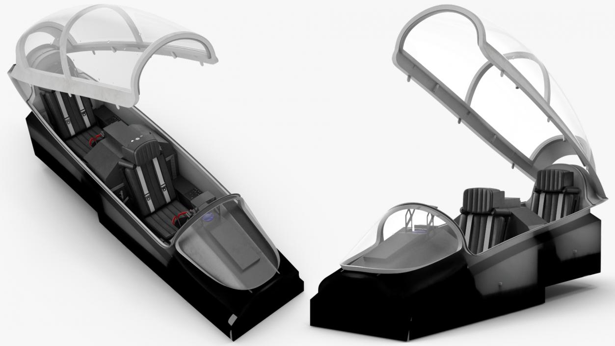 3D Fighter Aircraft Tandem Cockpit