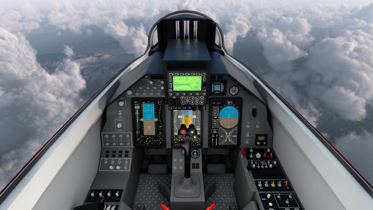 3D Fighter Aircraft Tandem Cockpit