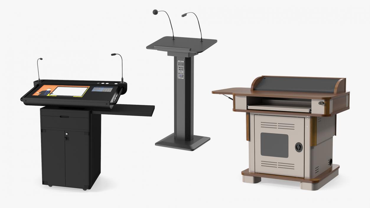 3D model Multimedia Lecterns Collection