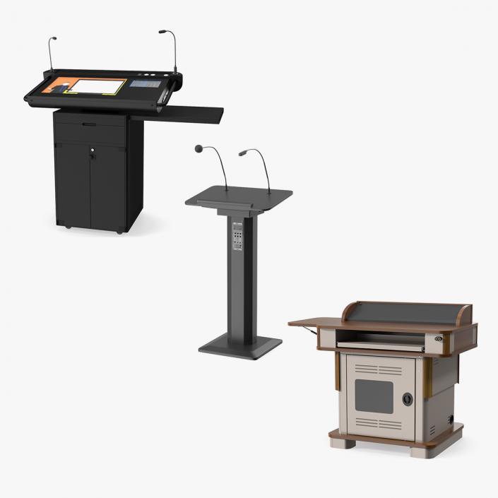 3D model Multimedia Lecterns Collection