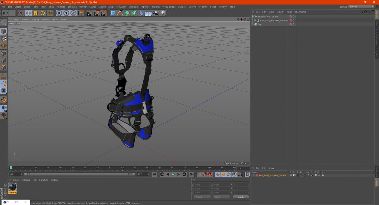 3D model Full Body Harness Generic