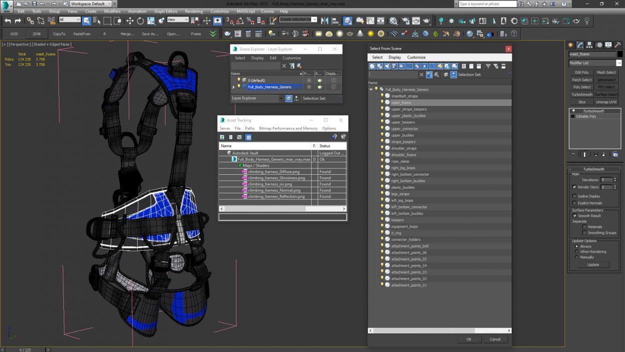 3D model Full Body Harness Generic