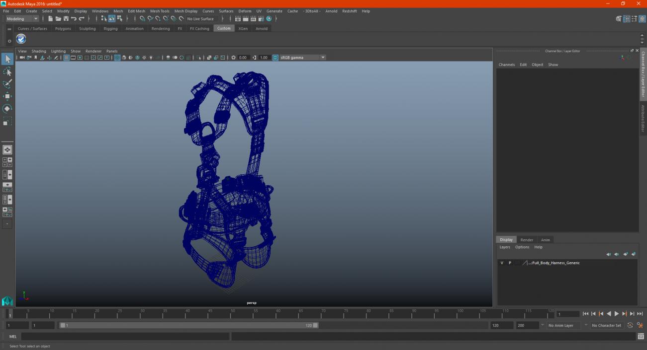 3D model Full Body Harness Generic