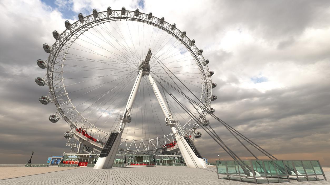 London Eye Millennium Wheel 3D