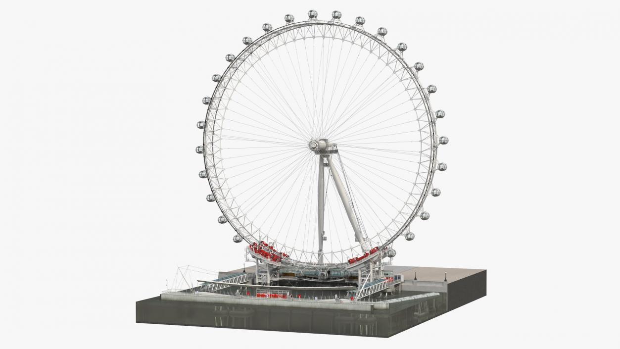 London Eye Millennium Wheel 3D