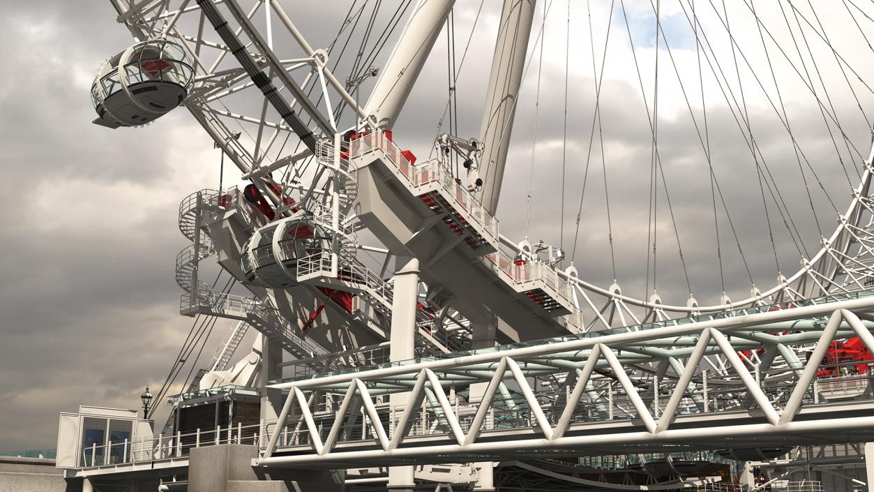 London Eye Millennium Wheel 3D