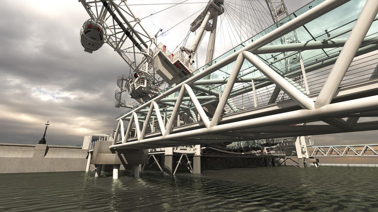 London Eye Millennium Wheel 3D