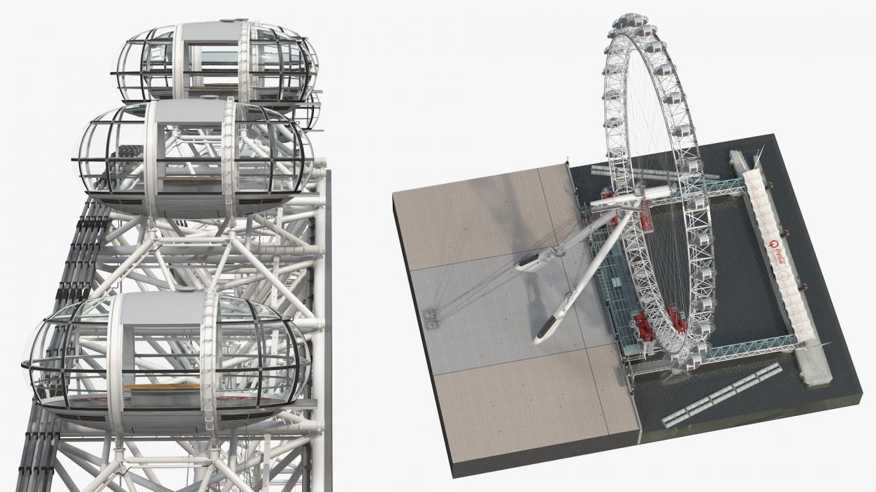 London Eye Millennium Wheel 3D