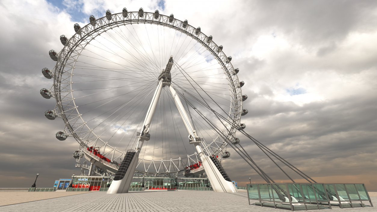 London Eye Millennium Wheel 3D