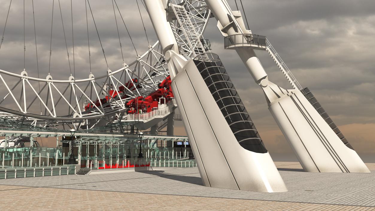 London Eye Millennium Wheel 3D