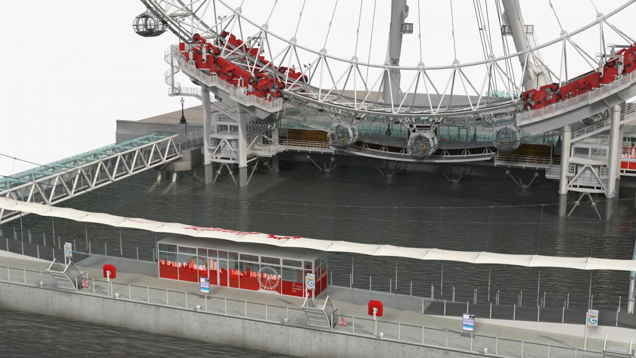 London Eye Millennium Wheel 3D