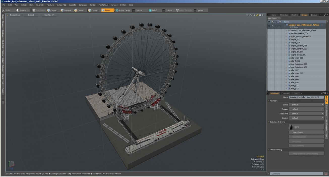 London Eye Millennium Wheel 3D