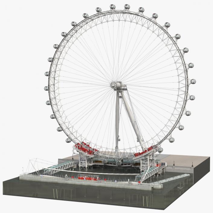 London Eye Millennium Wheel 3D