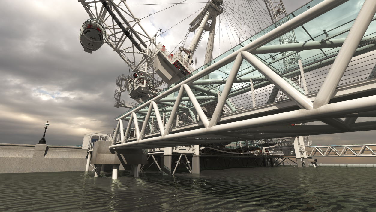 London Eye Millennium Wheel 3D