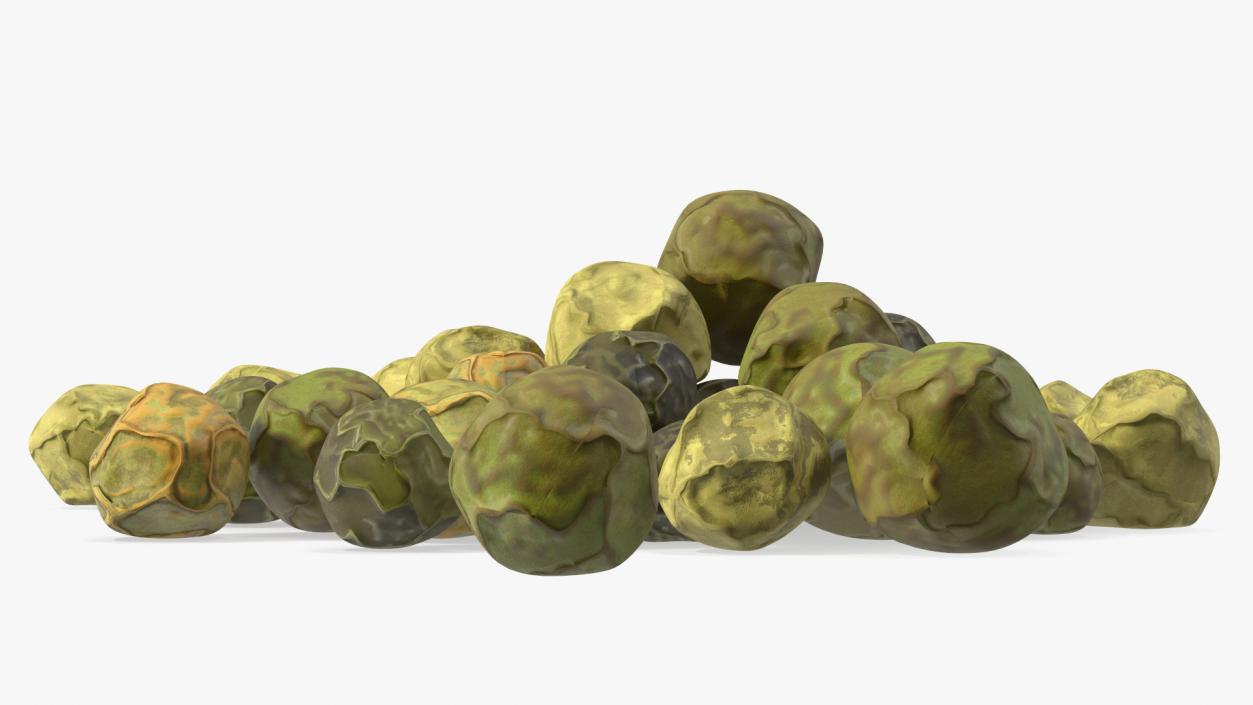 3D Dried Green Peppercorns model