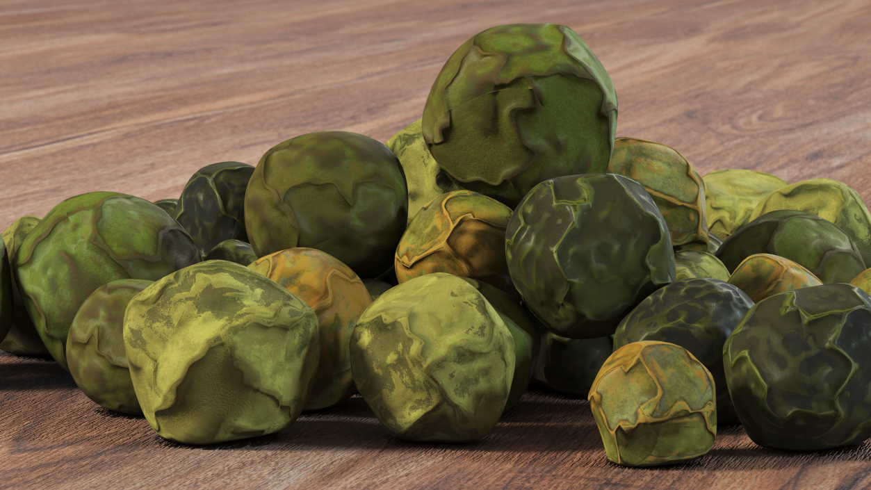 3D Dried Green Peppercorns model