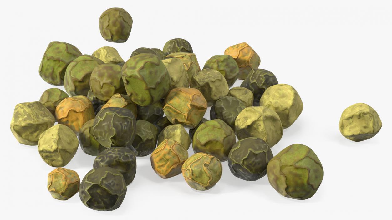 3D Dried Green Peppercorns model