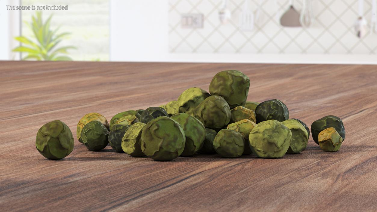 3D Dried Green Peppercorns model