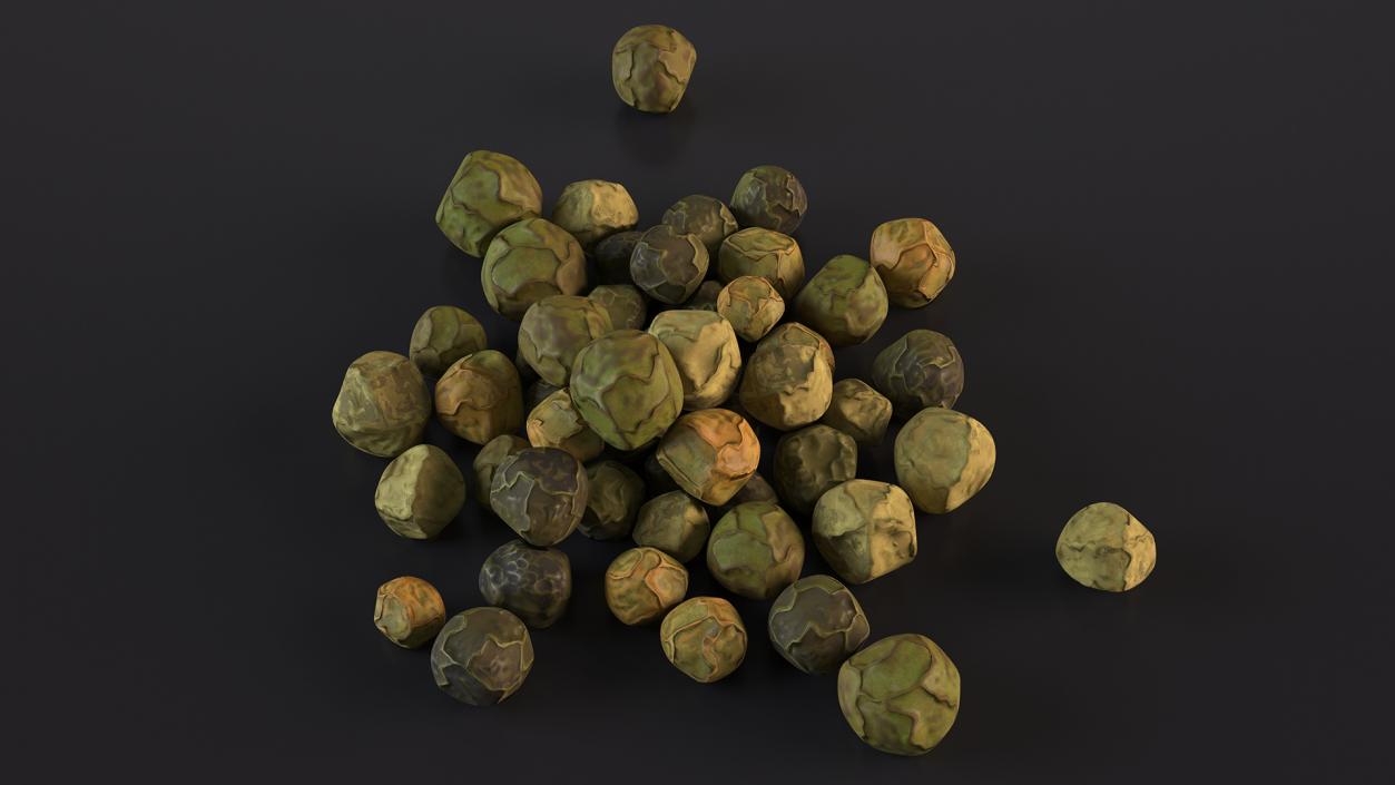 3D Dried Green Peppercorns model