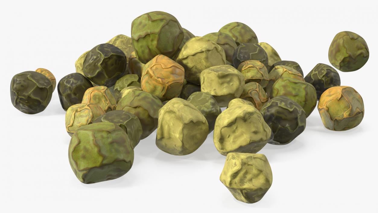 3D Dried Green Peppercorns model