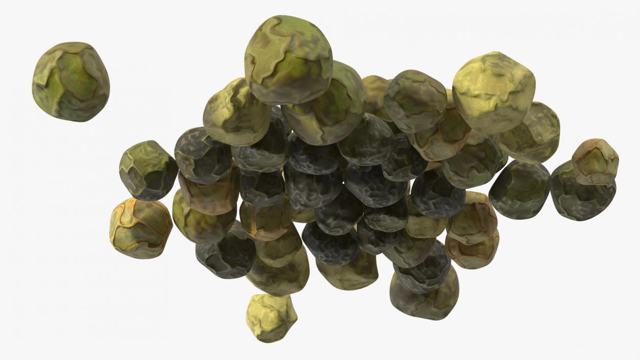 3D Dried Green Peppercorns model