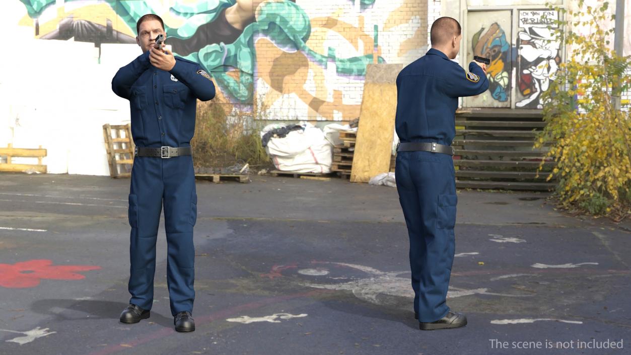 3D model NYPD Cop Aiming