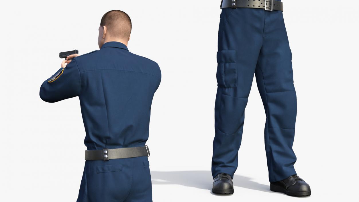 3D model NYPD Cop Aiming