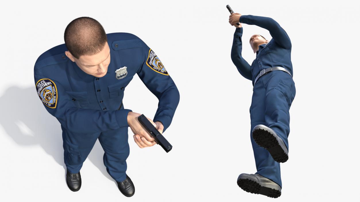 3D model NYPD Cop Aiming