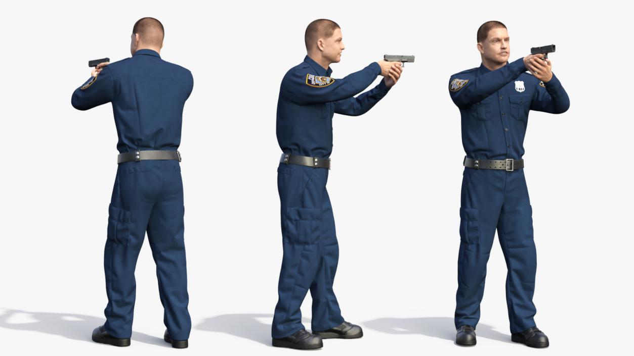 3D model NYPD Cop Aiming