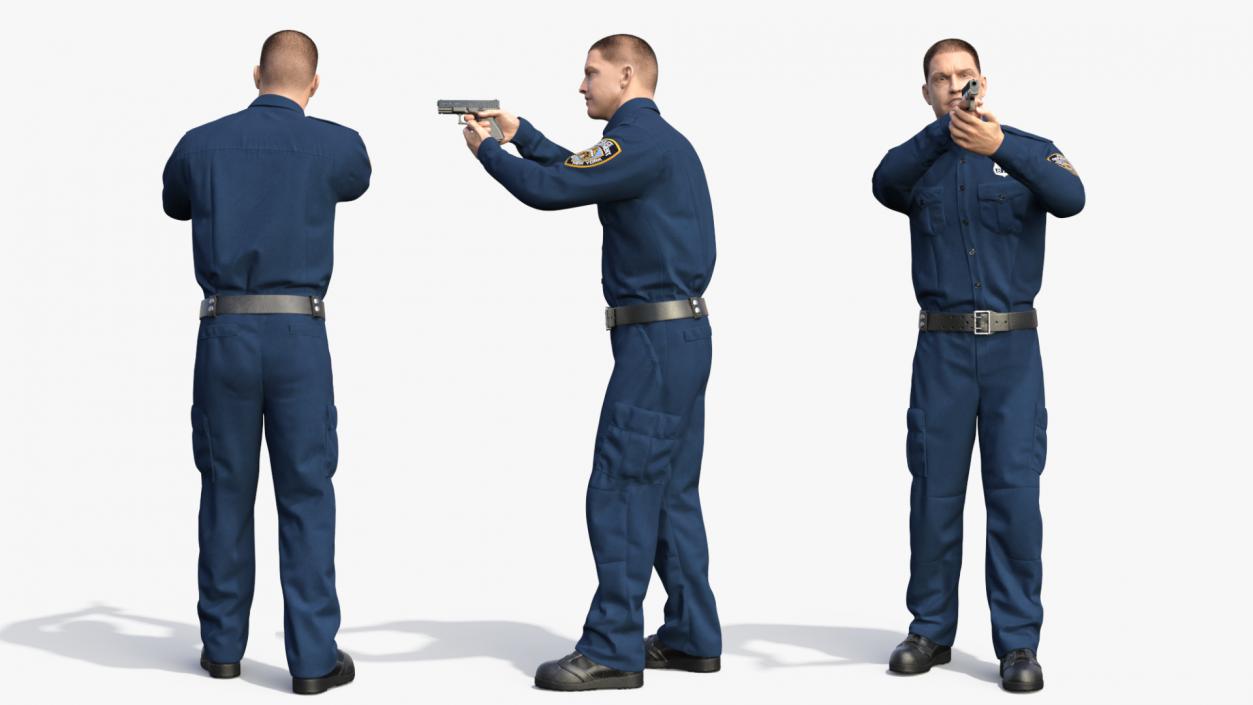 3D model NYPD Cop Aiming