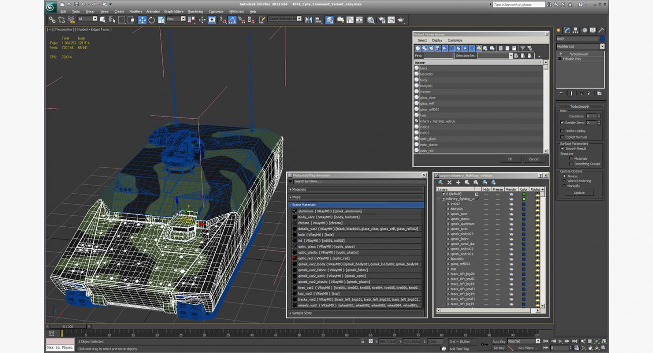 3D model Lynx IFV Rigged