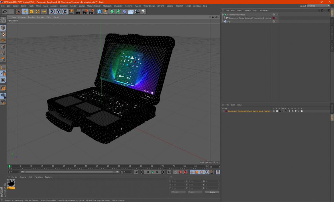 3D model Panasonic Toughbook-40 Shockproof Laptop