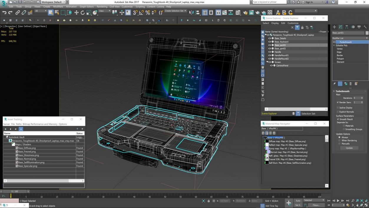 3D model Panasonic Toughbook-40 Shockproof Laptop