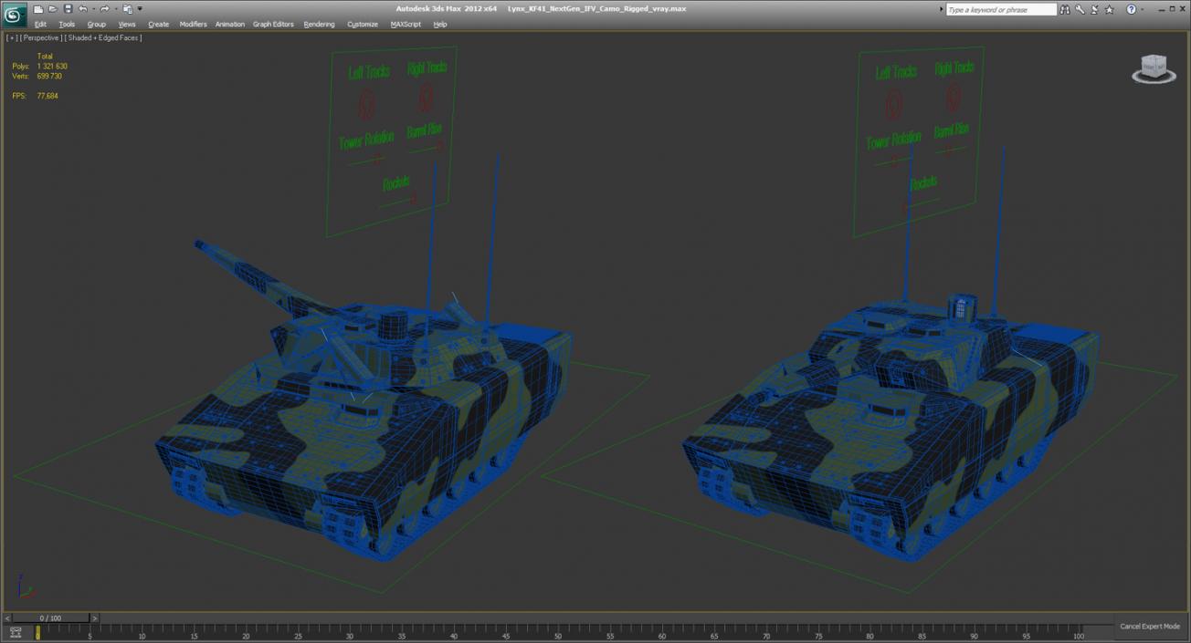 3D Lynx KF41 NextGen IFV Camo Rigged model