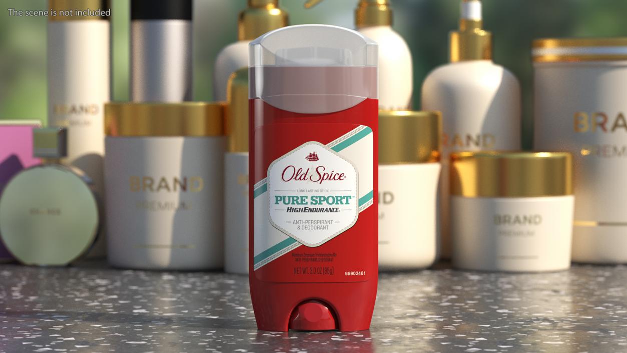 3D Old Spice Pure Sport Solid Deodorant Opened model