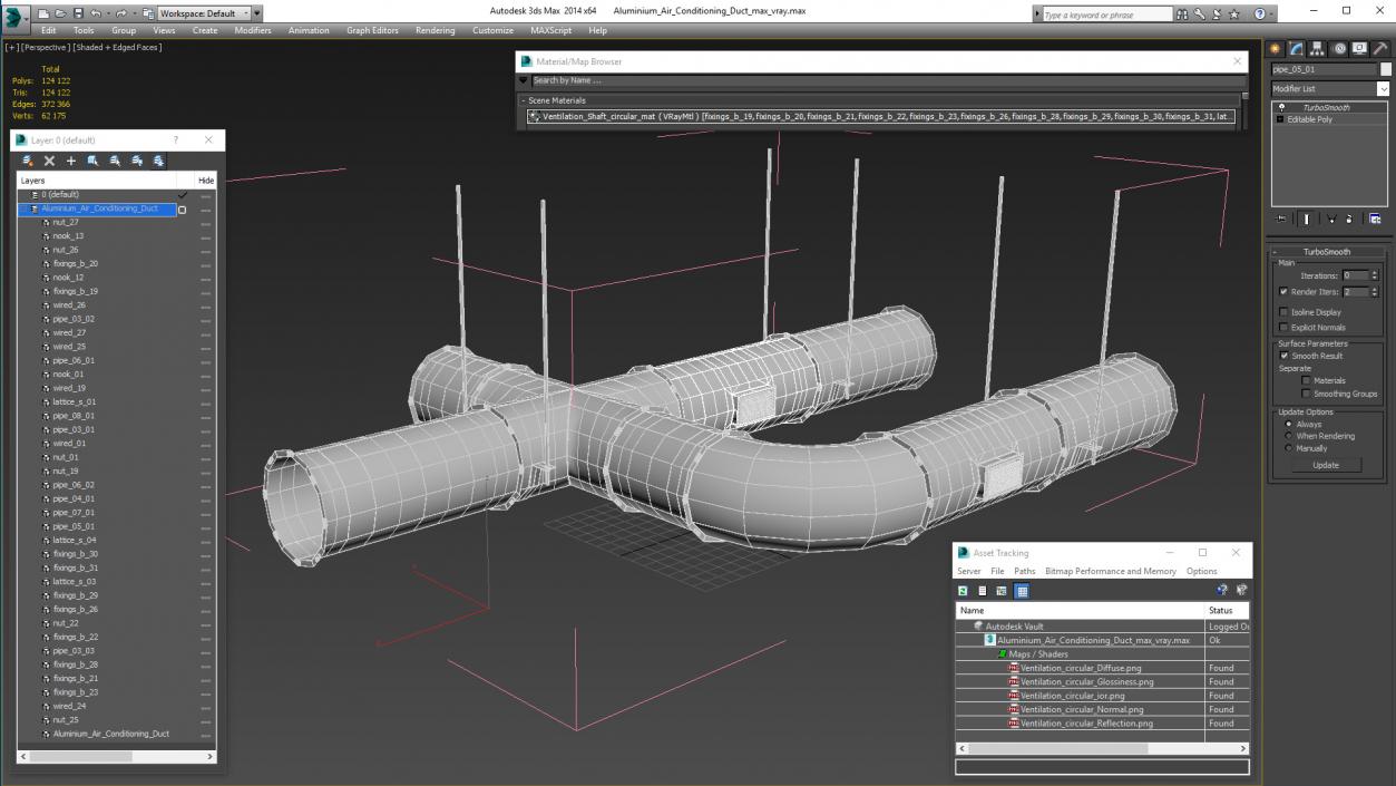 3D Aluminium Air Conditioning Duct