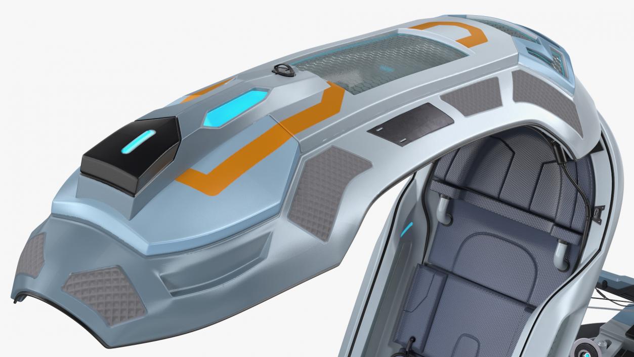 3D Sci Fi Hibernation Pod with Control Panel