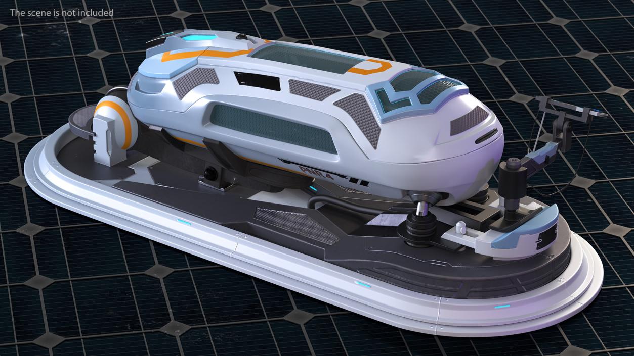 3D Sci Fi Hibernation Pod with Control Panel