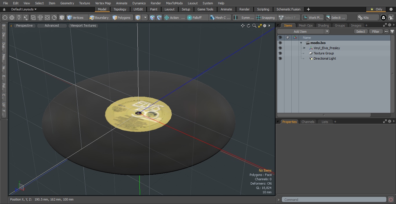 Vinyl Elvis Presley 3D model